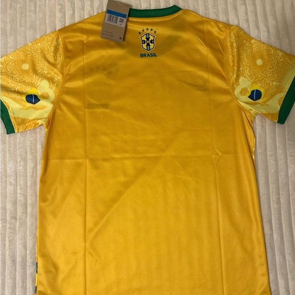 Nike Brazil Yellow and Green Soccer Jersey - Picture 2 of 2